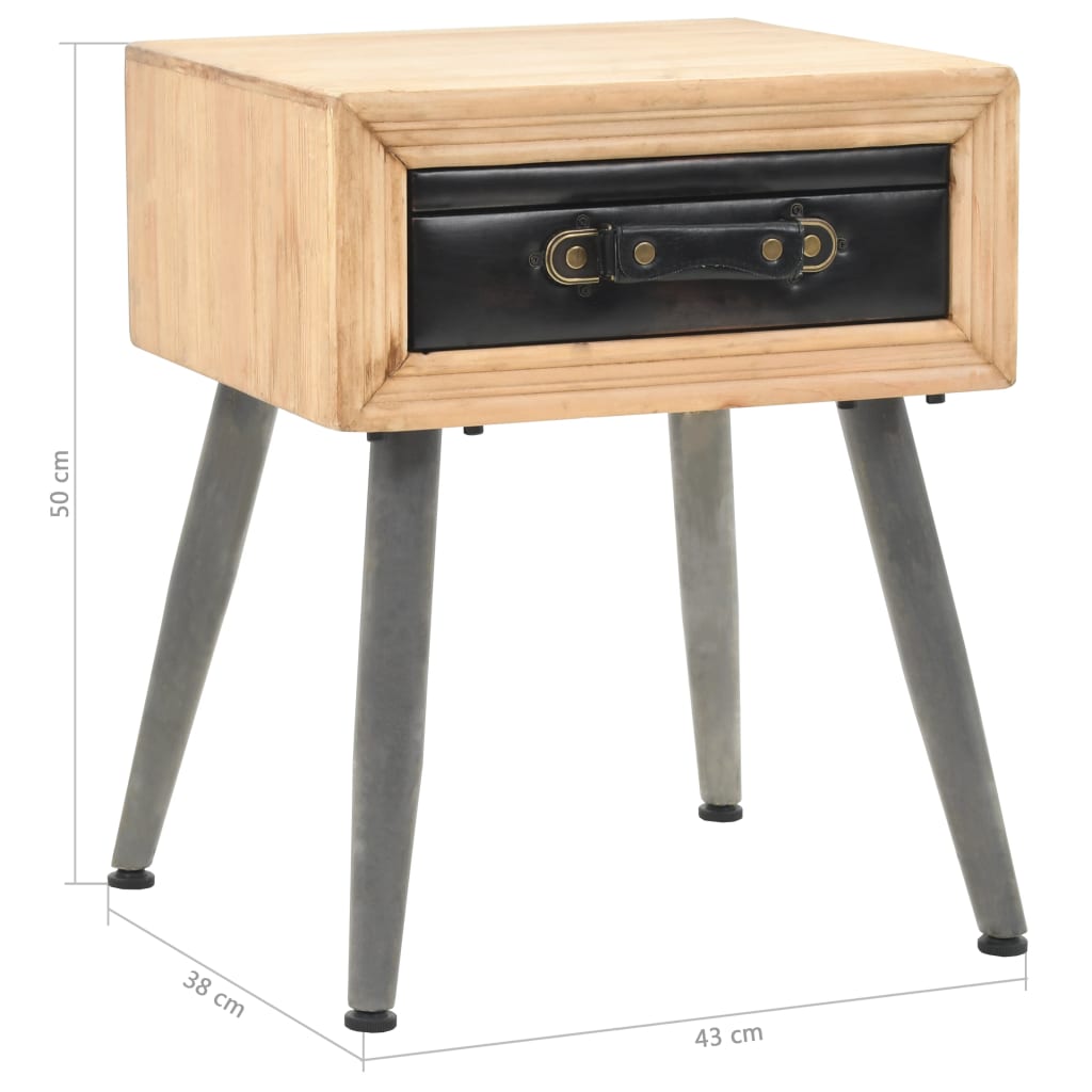 Table de chevet Bois de sapin massif 43 x 38 x 50 cm - XIOS