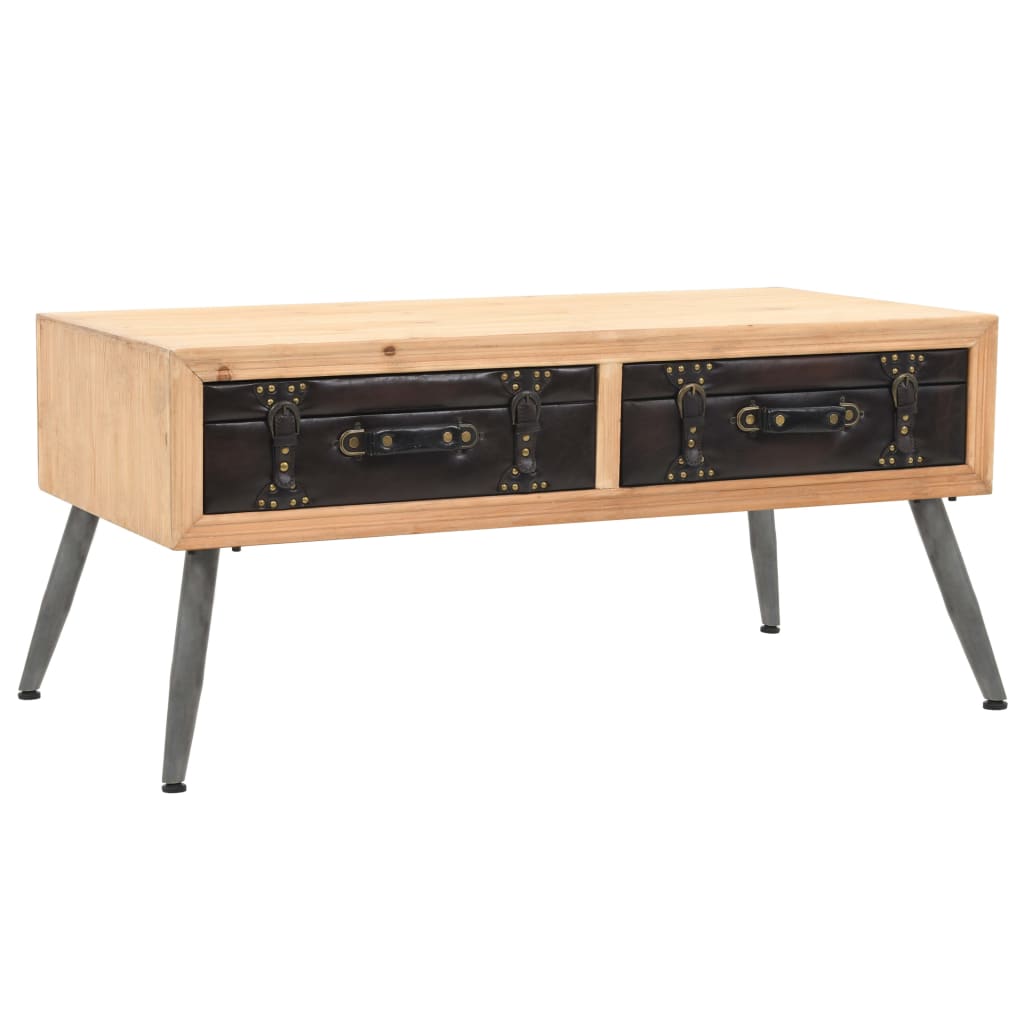 Table basse Bois massif de sapin 115x55x50 cm - XIOS