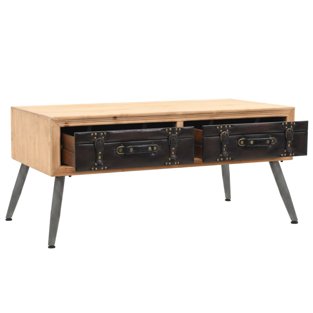Table basse Bois massif de sapin 115x55x50 cm - XIOS