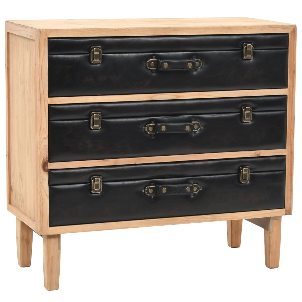 Armoire à tiroirs bois de sapin massif 80x36x75 cm - XIOS