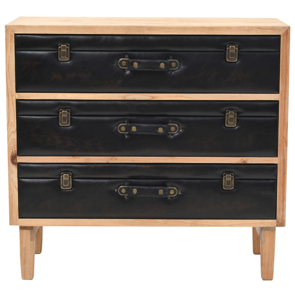 Armoire à tiroirs bois de sapin massif 80x36x75 cm - XIOS
