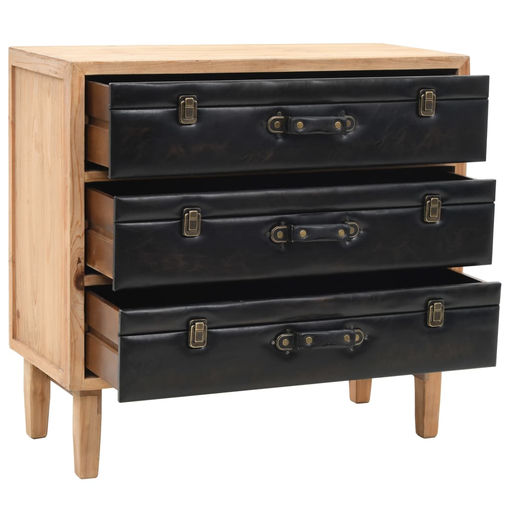 Armoire à tiroirs bois de sapin massif 80x36x75 cm - XIOS