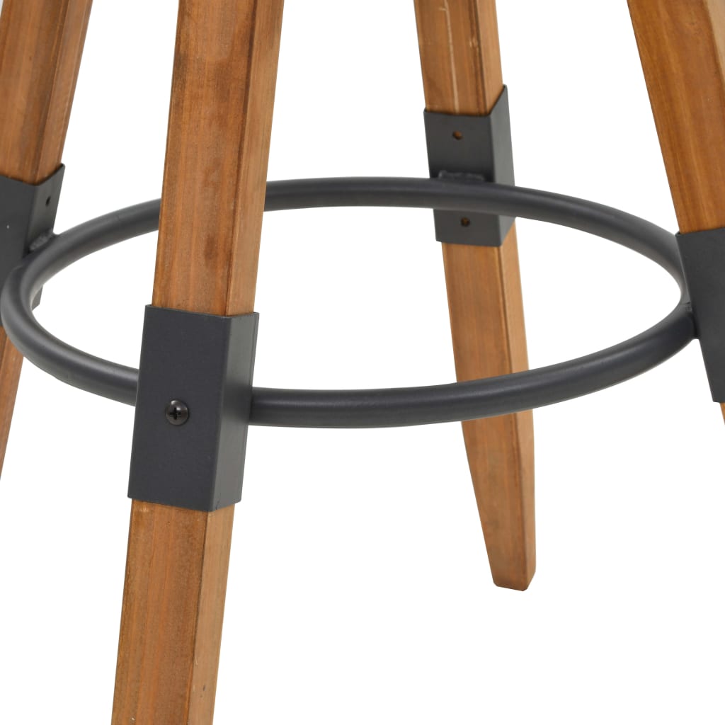 Tabourets de bar lot de 2 bois de sapin solide - XIOS