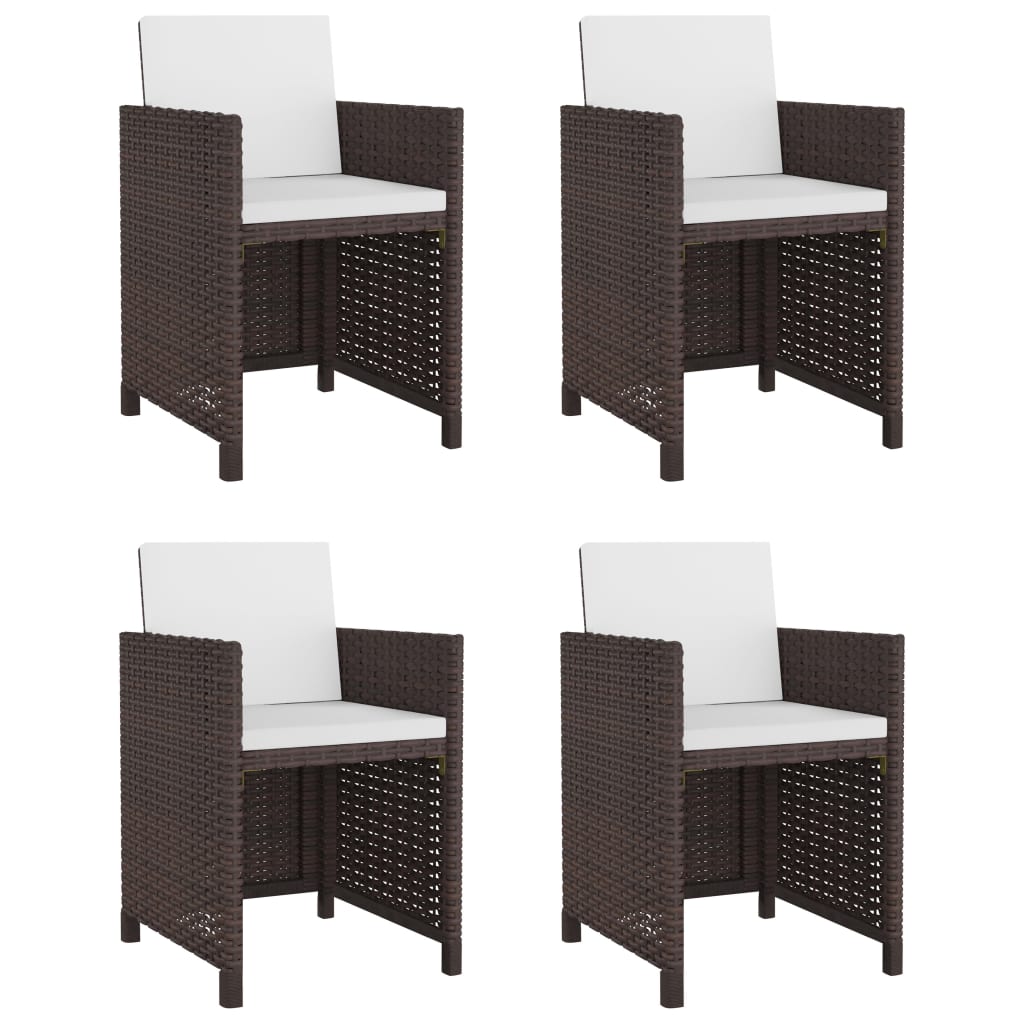 Ensemble à manger d'extérieur 5pcs avec coussins Résine tressée - XIOS