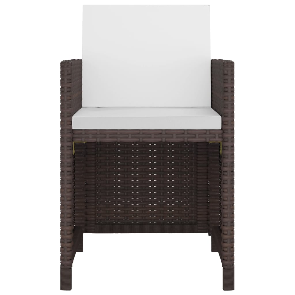 Ensemble à manger d'extérieur 5pcs avec coussins Résine tressée - XIOS