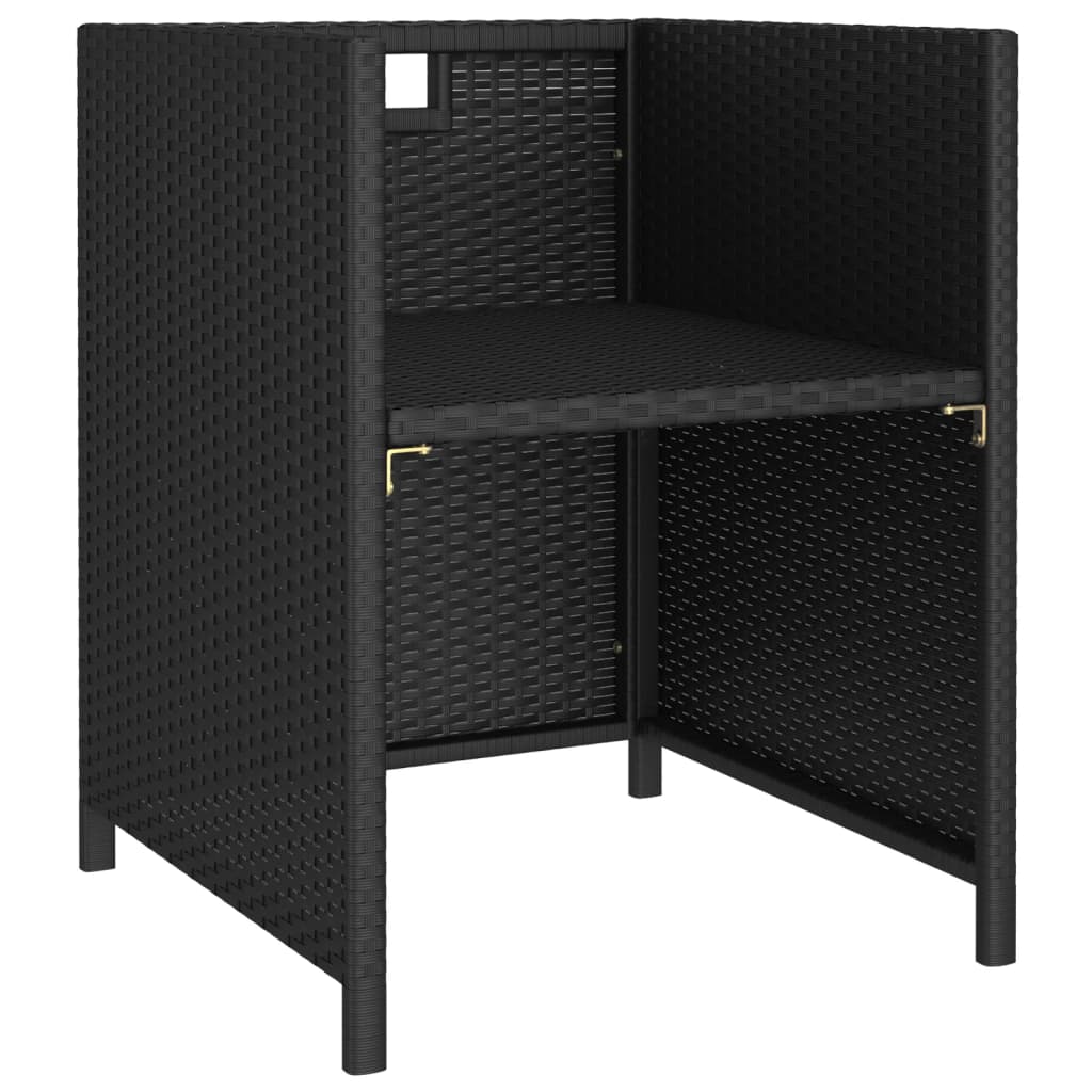 Salon de jardin 6 pcs avec coussins Résine tressée Noir - XIOS