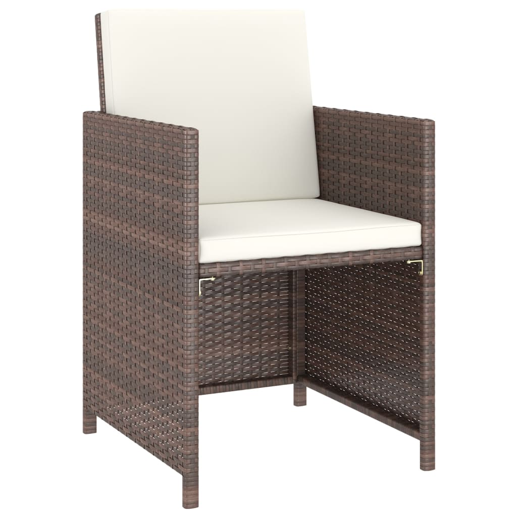 Ensemble à manger d'extérieur avec coussins 6pcs Résine tressée - XIOS