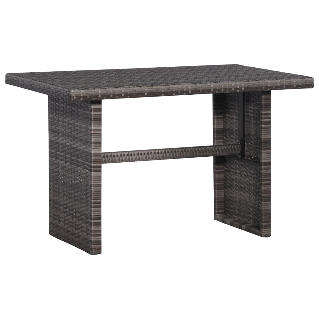 Ensemble de bistro 3 pcs avec coussins gris résine tressée - XIOS