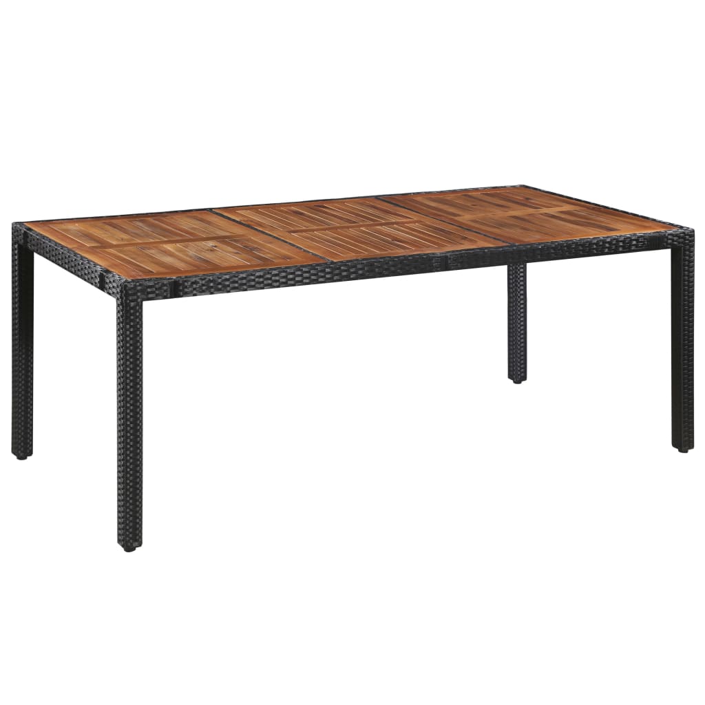 Ensemble à manger d'extérieur 9 pcs résine tressée et acacia - XIOS