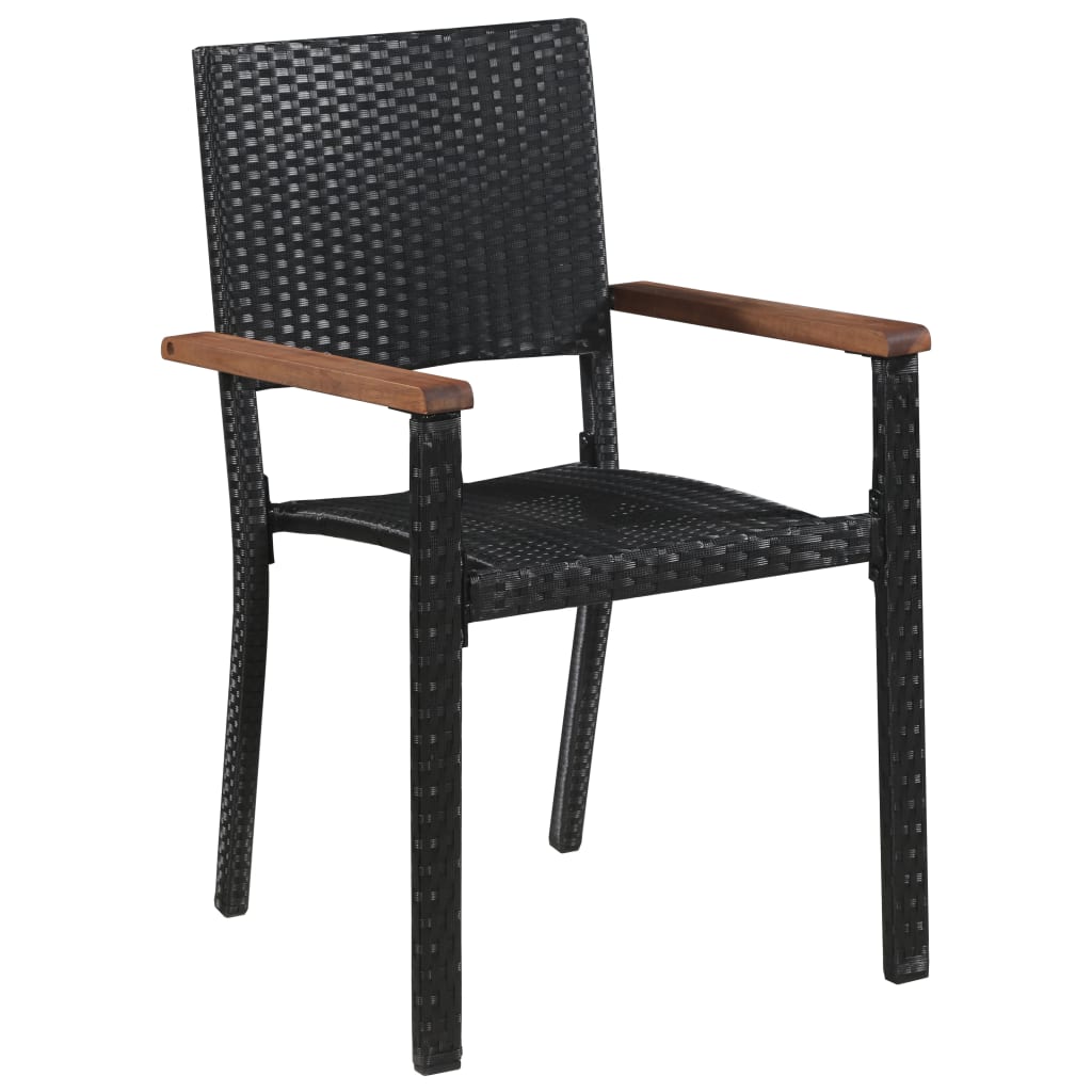 Ensemble à manger d'extérieur 9 pcs résine tressée et acacia - XIOS