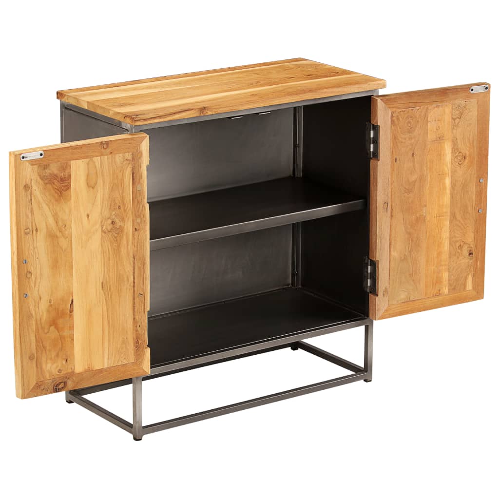 Buffet Teck recyclé et acier 65x30x70 cm - XIOS