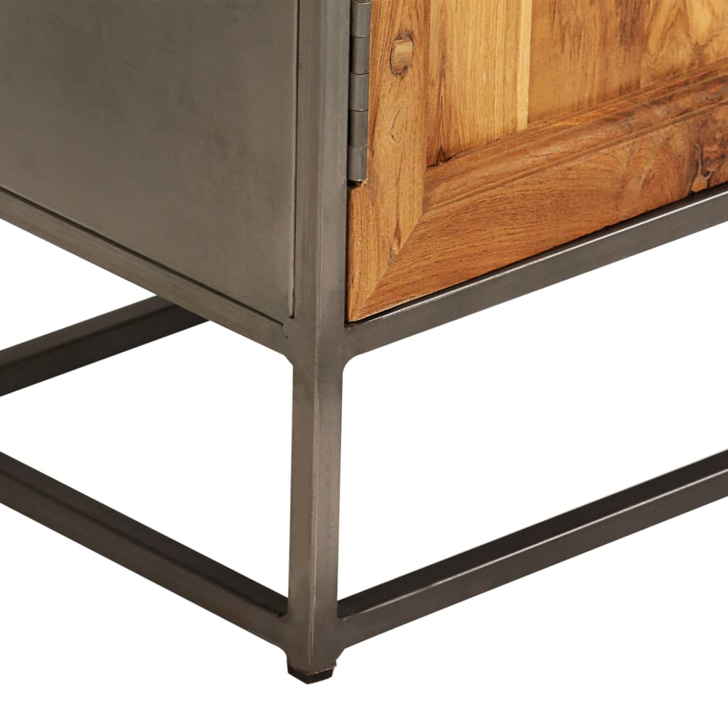 Buffet Teck recyclé et acier 65x30x70 cm - XIOS