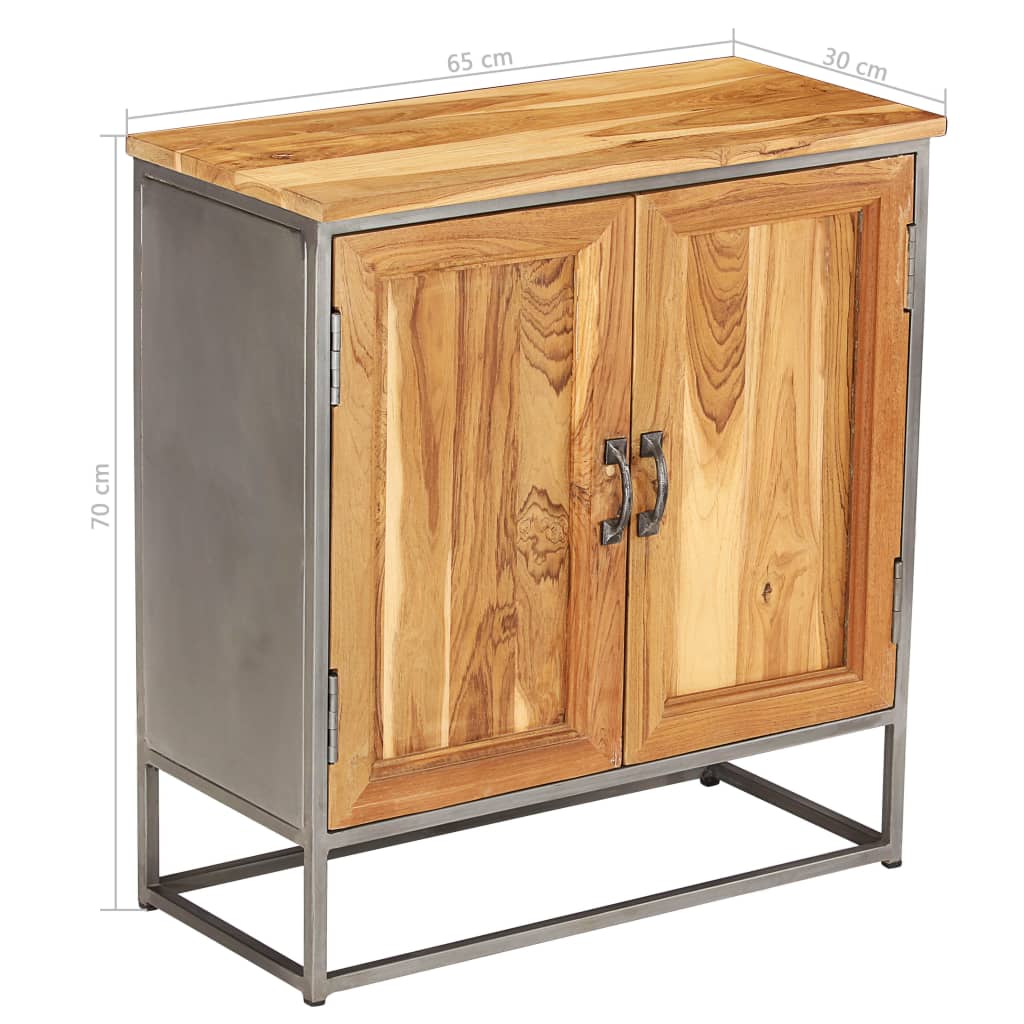 Buffet Teck recyclé et acier 65x30x70 cm - XIOS