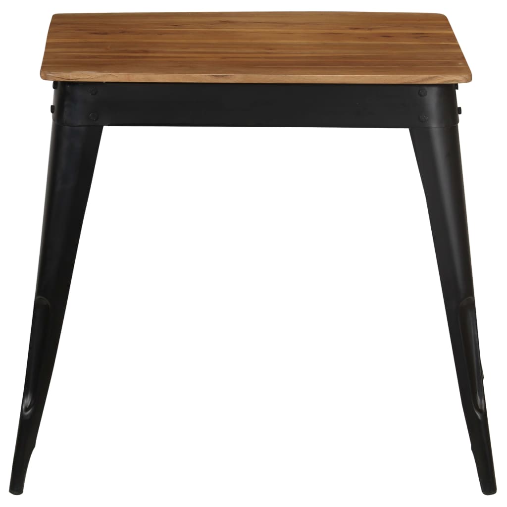 Table à manger Bois d'acacia massif et acier 75x75x76 cm - XIOS