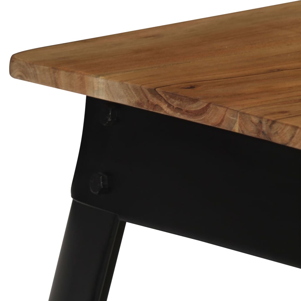 Table à manger Bois d'acacia massif et acier 75x75x76 cm - XIOS
