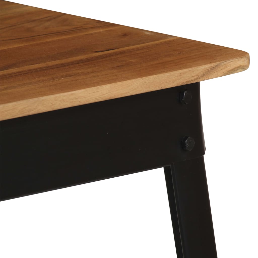 Table à manger Bois d'acacia massif et acier 75x75x76 cm - XIOS