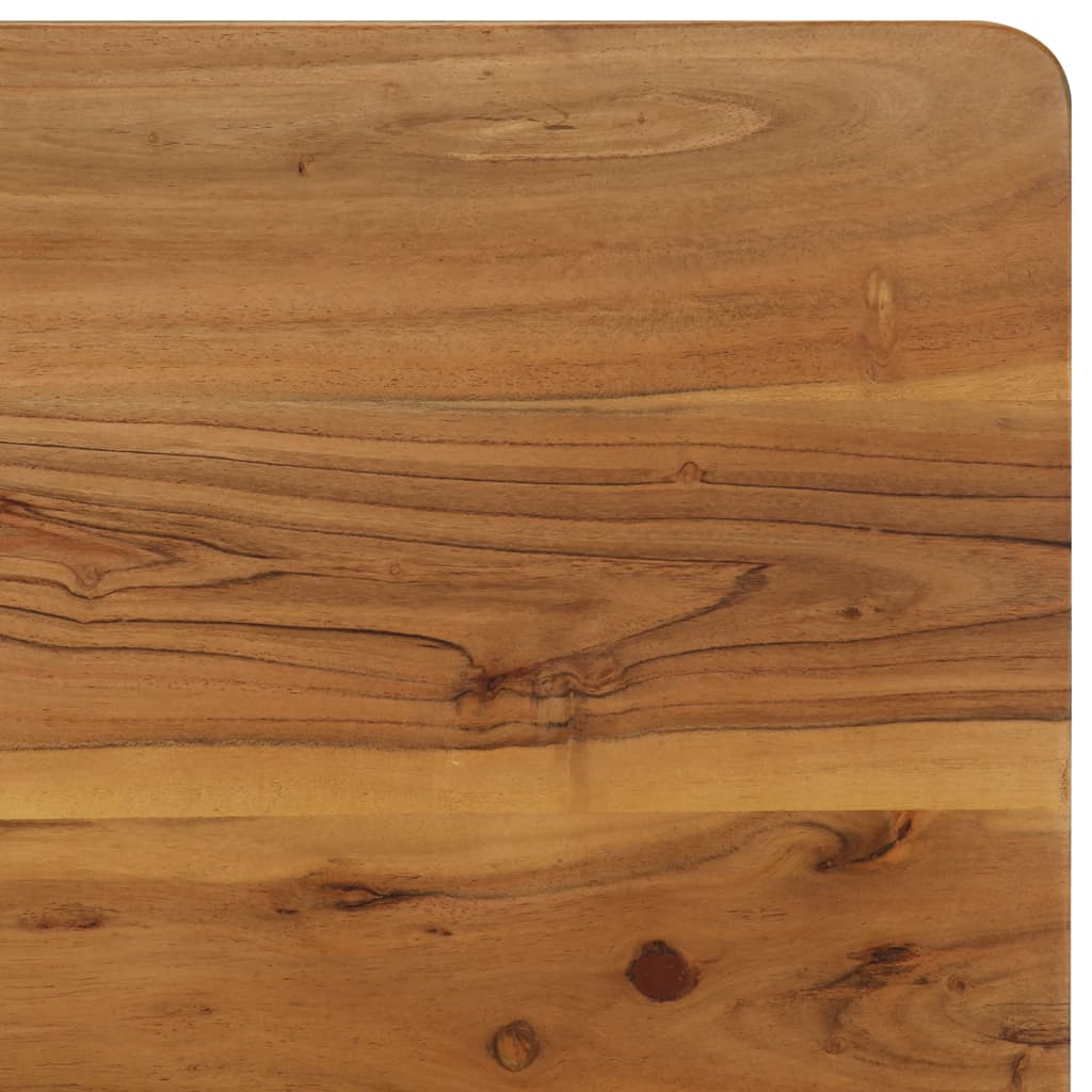 Table à manger Bois d'acacia massif et acier 75x75x76 cm - XIOS