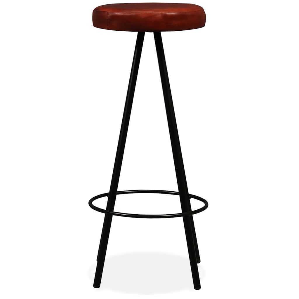Ensemble de bar 5 pcs Bois d'acacia massif et cuir véritable