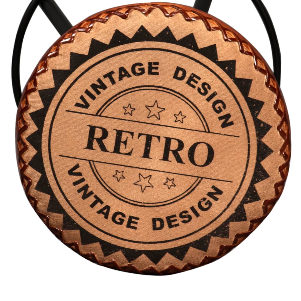 Ensemble de bar 7 pcs Bois d'acacia Cuir véritable et toile - XIOS