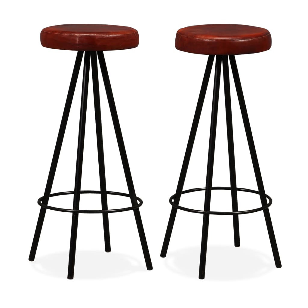 Ensemble de bar 3 pcs Bois massif recyclé et cuir véritable - XIOS