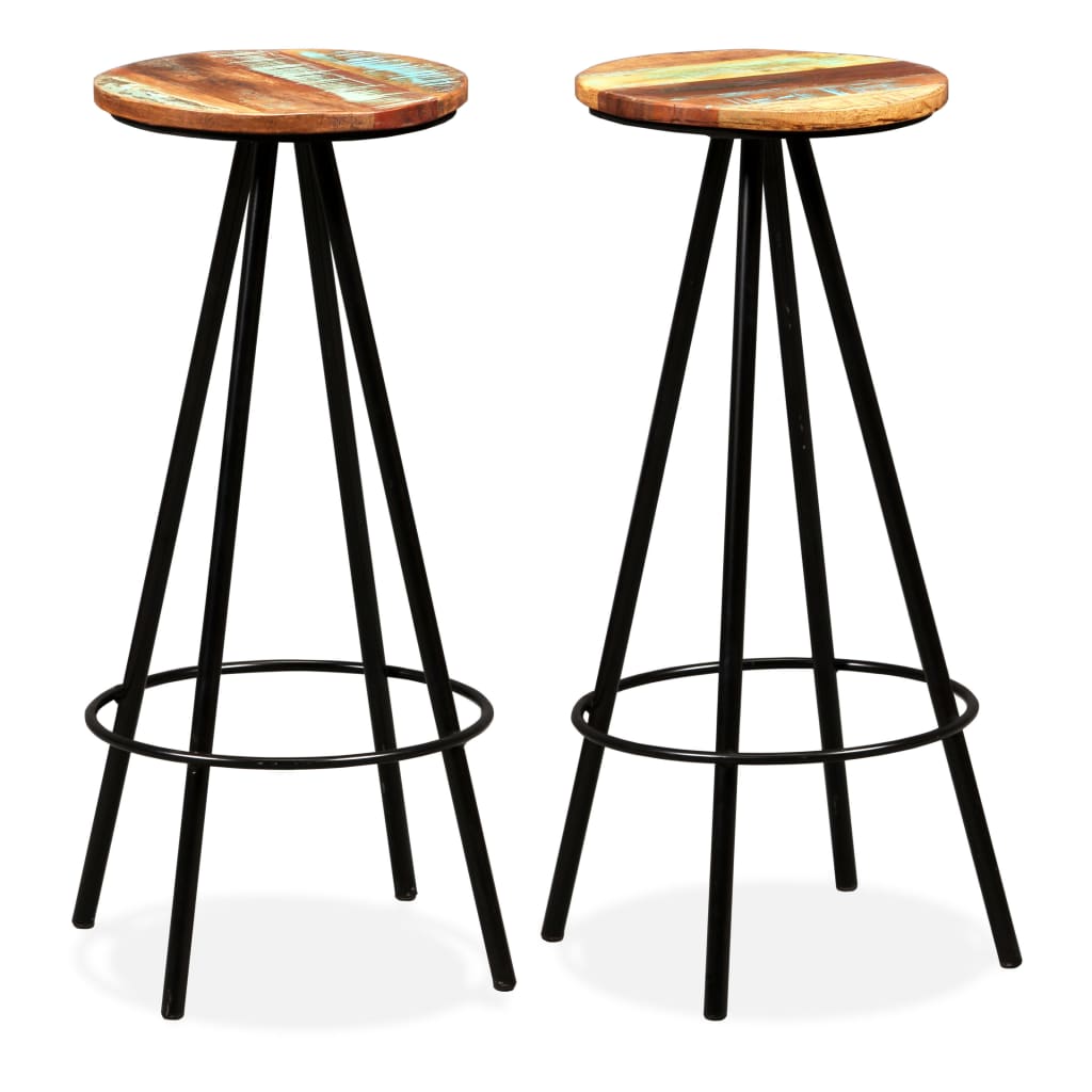 Ensemble de bar 3 pcs Bois de récupération massif - XIOS