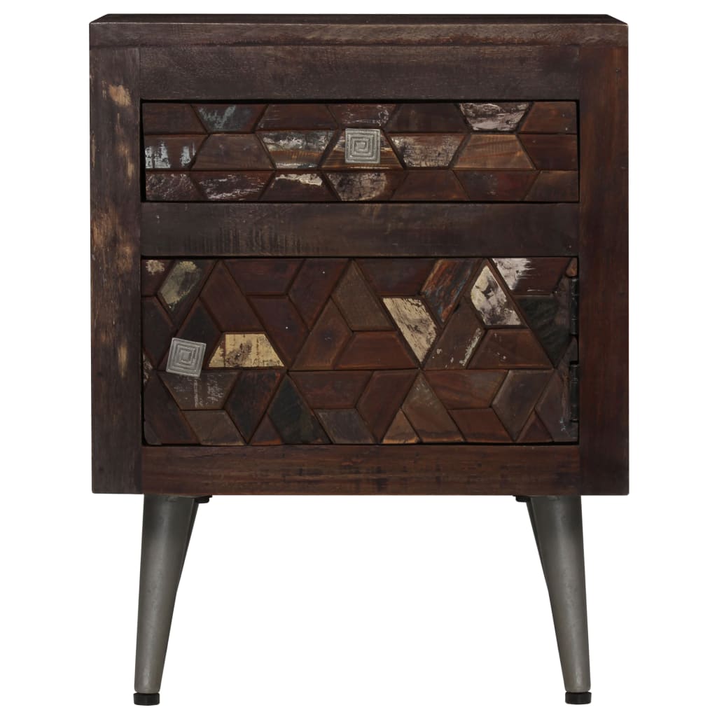 Table de chevet Bois de récupération solide 40 x 30 x 50 cm - XIOS