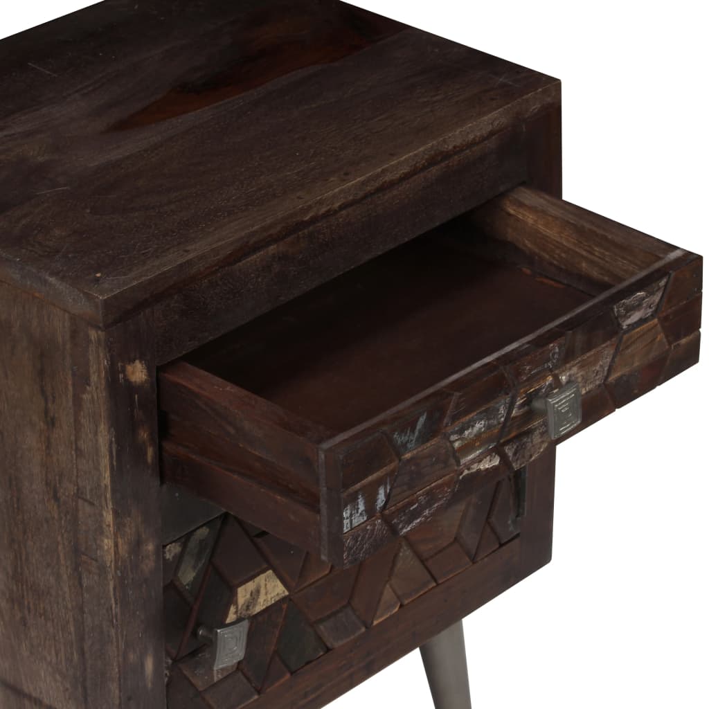 Table de chevet Bois de récupération solide 40 x 30 x 50 cm - XIOS
