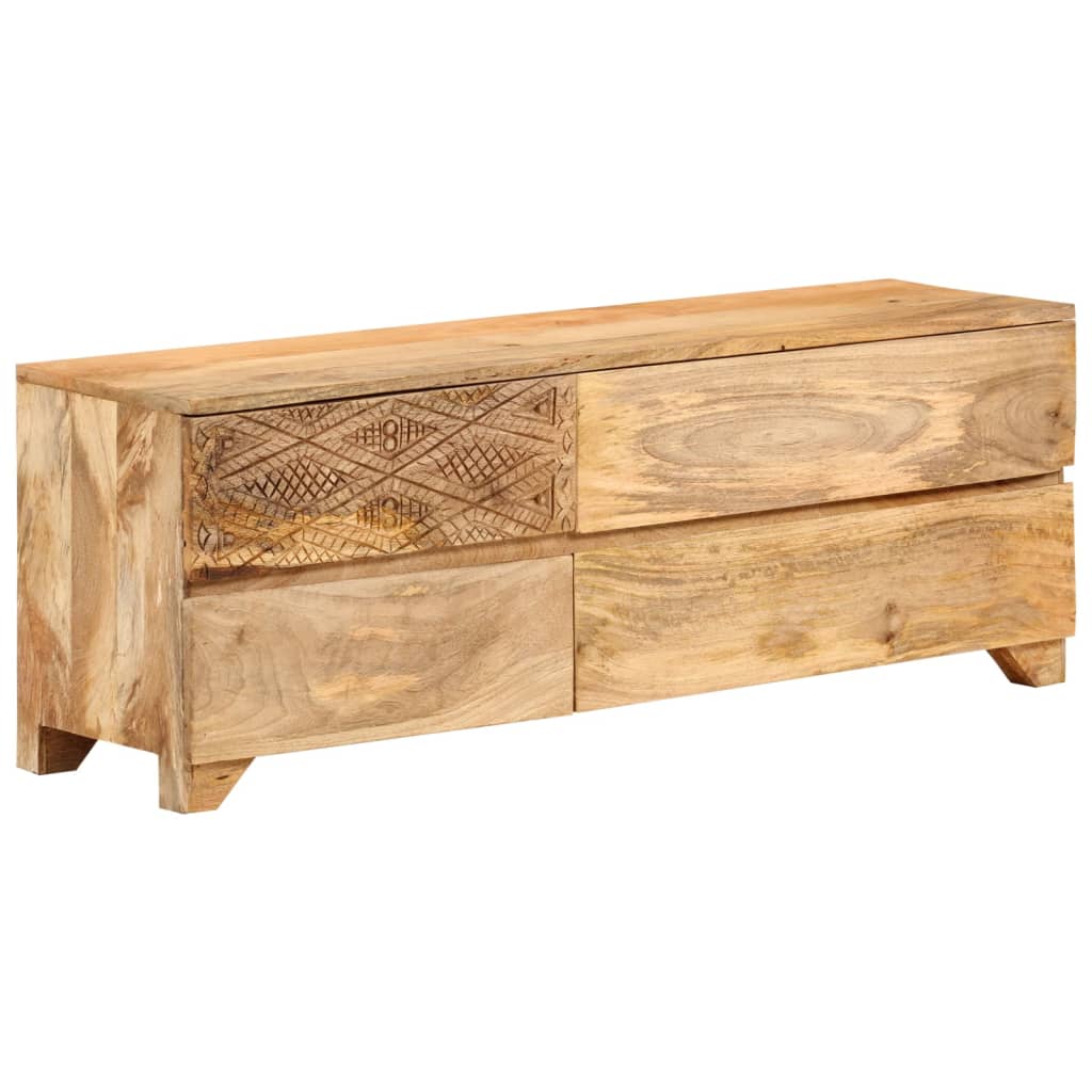 Meuble TV Bois de manguier solide 110x30x40 cm - XIOS