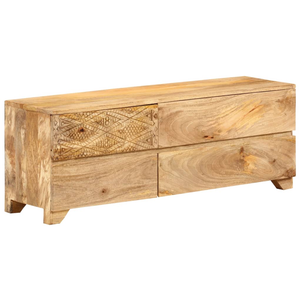 Meuble TV Bois de manguier solide 110x30x40 cm - XIOS