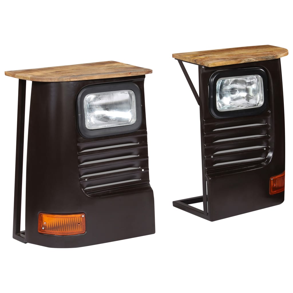 Buffet en forme de camion Bois de manguier massif Gris foncé - XIOS