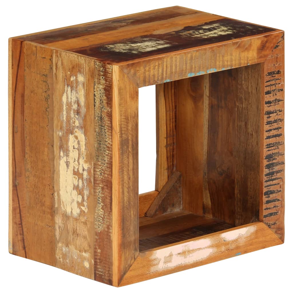 Tabouret 40x30x40 cm Bois de récupération solide - XIOS