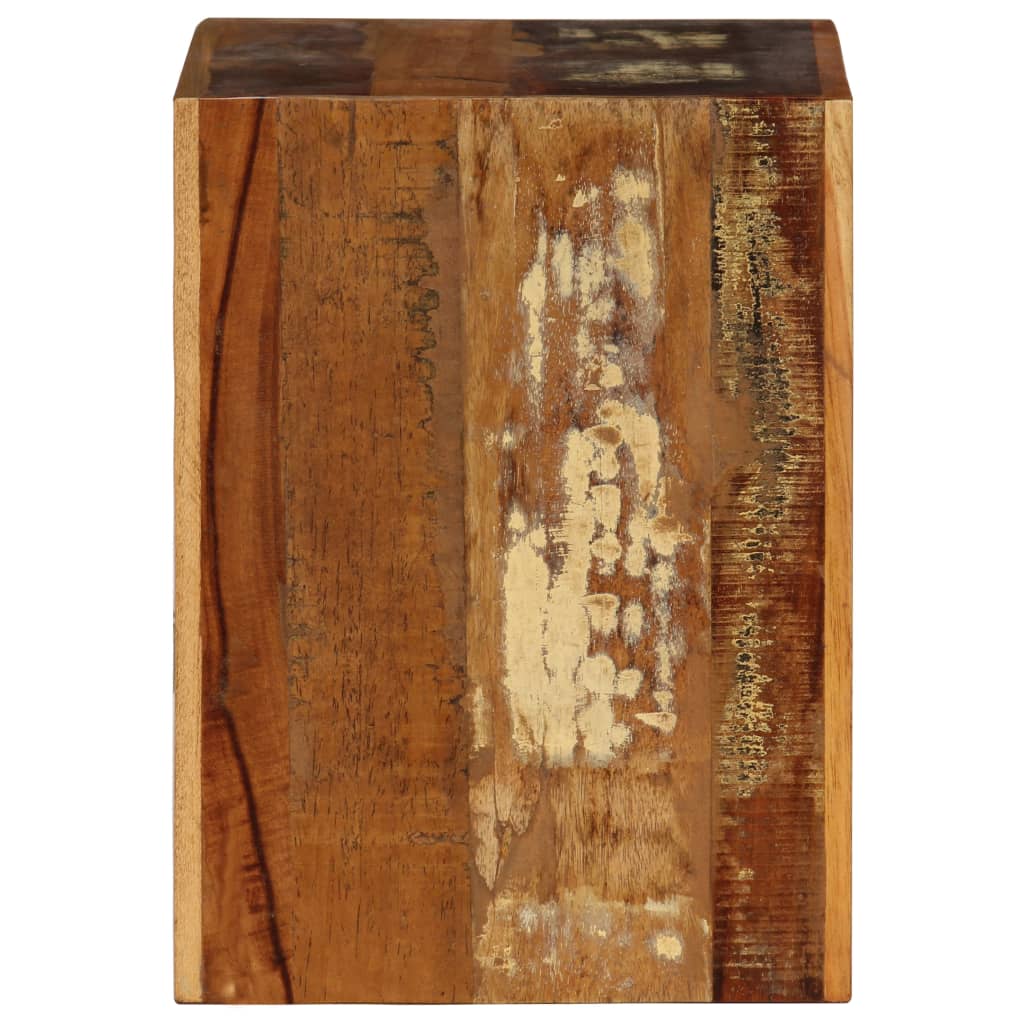 Tabouret 40x30x40 cm Bois de récupération solide - XIOS