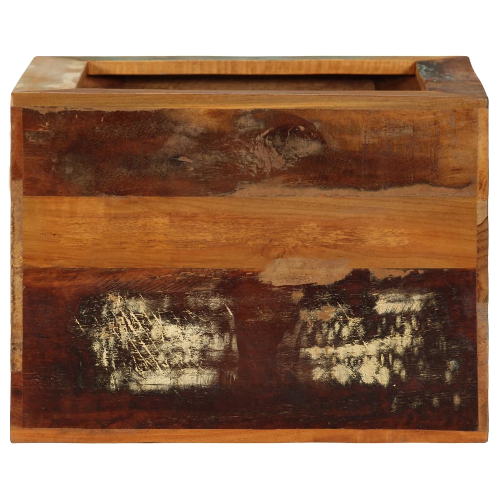 Tabouret 40x30x40 cm Bois de récupération solide - XIOS