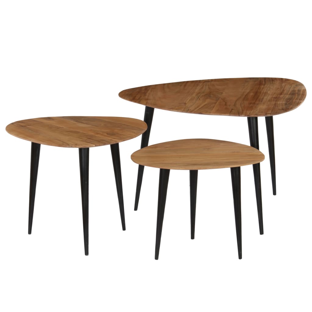 Tables basses 3 pcs Bois d'acacia massif - XIOS