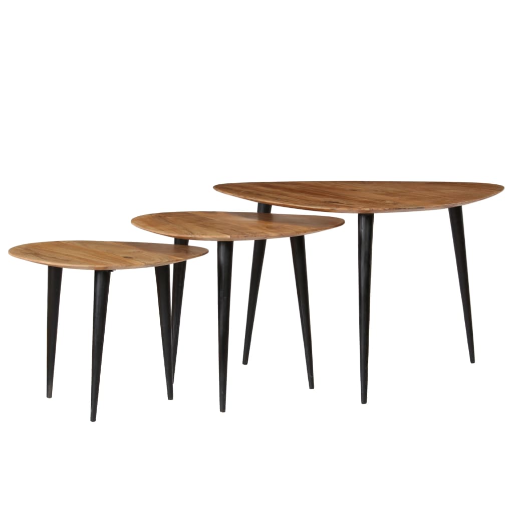 Tables basses 3 pcs Bois d'acacia massif - XIOS