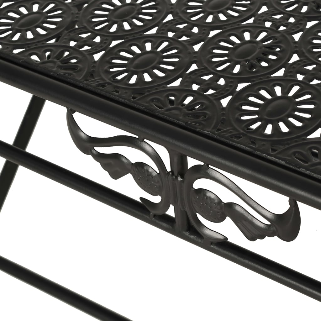 Table basse pliante Style vintage Métal 100x50x45 cm Noir - XIOS