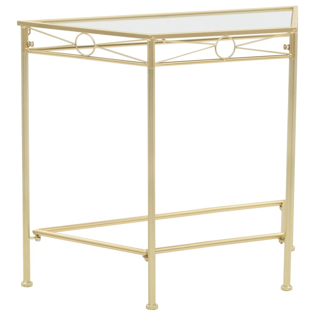Table d'appoint Style vintage Métal 87 x 34 x 73 cm Doré - XIOS