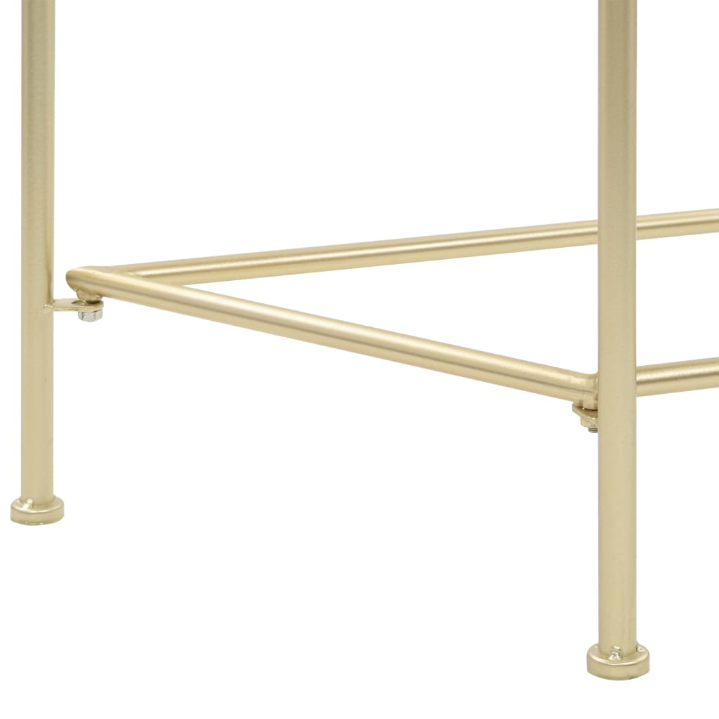 Table d'appoint Style vintage Métal 87 x 34 x 73 cm Doré - XIOS