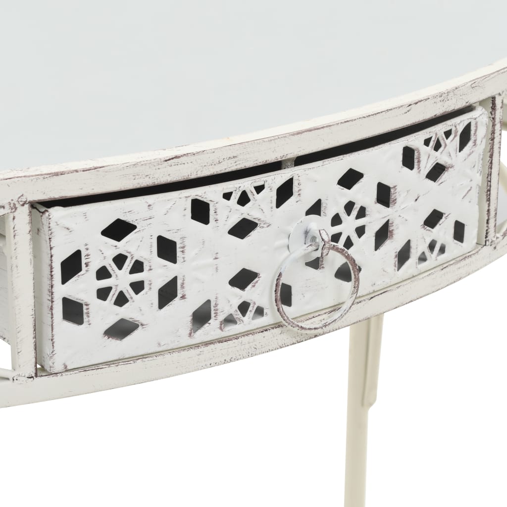 Table d'appoint Style français Métal 82 x 39 x 76 cm Blanc - XIOS