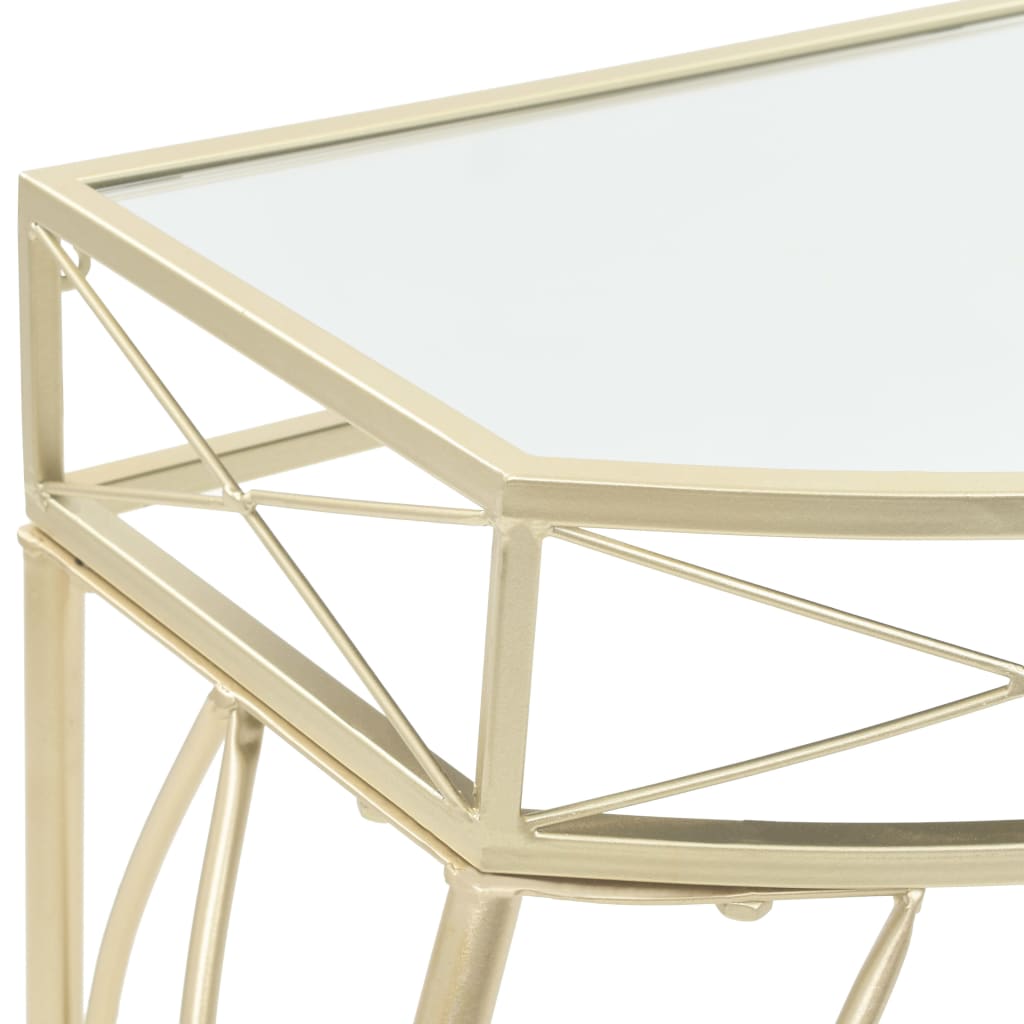 Table d'appoint Style français Métal 82 x 39 x 76 cm Doré - XIOS