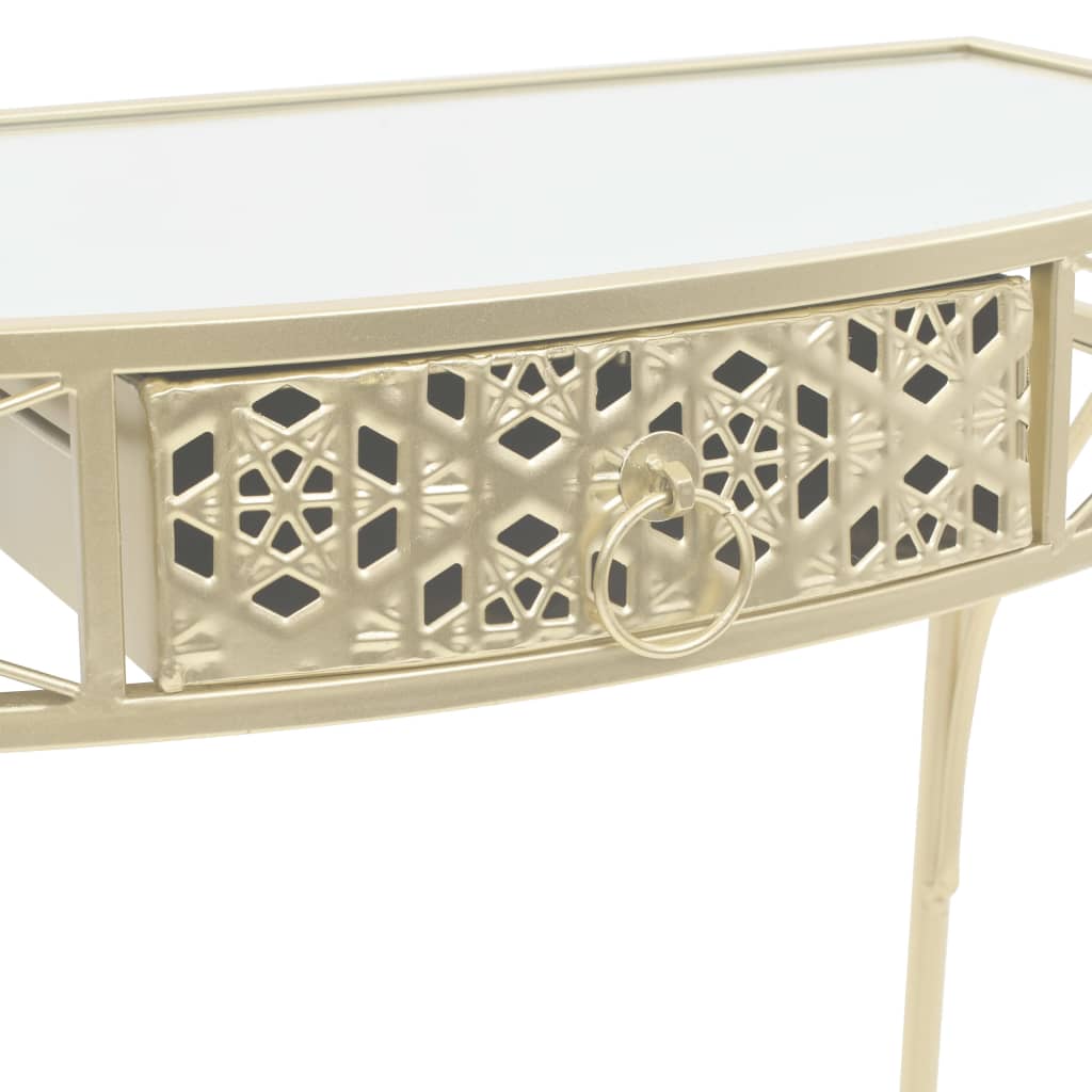 Table d'appoint Style français Métal 82 x 39 x 76 cm Doré - XIOS