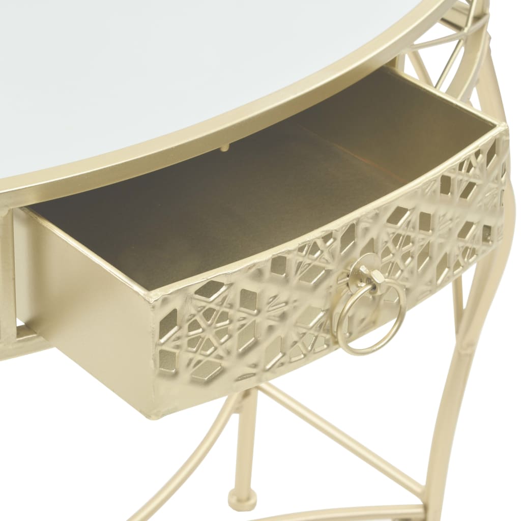 Table d'appoint Style français Métal 82 x 39 x 76 cm Doré - XIOS