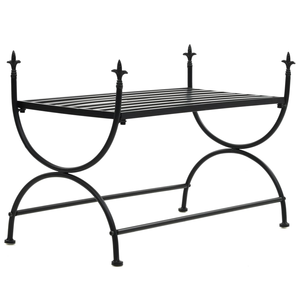 Banc Style vintage Métal 83 x 42 x 55 cm Noir - XIOS