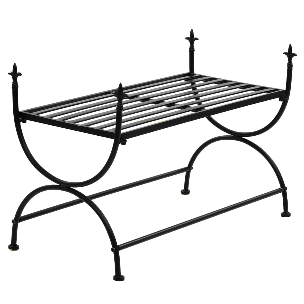 Banc Style vintage Métal 83 x 42 x 55 cm Noir - XIOS
