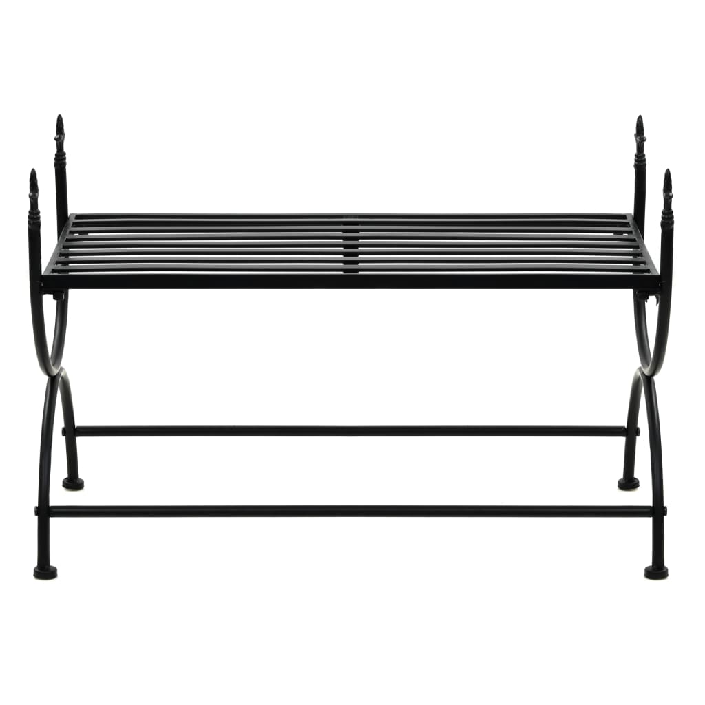 Banc Style vintage Métal 83 x 42 x 55 cm Noir - XIOS