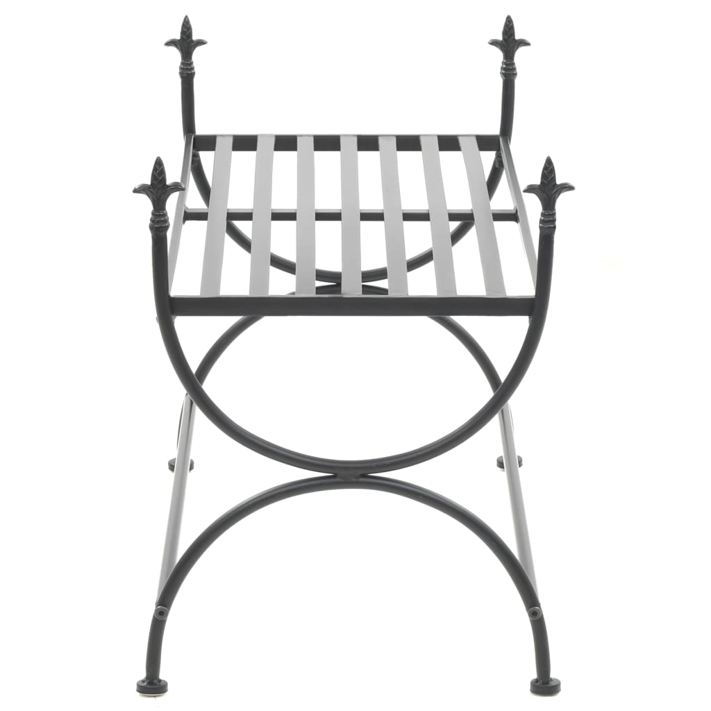Banc Style vintage Métal 83 x 42 x 55 cm Noir - XIOS