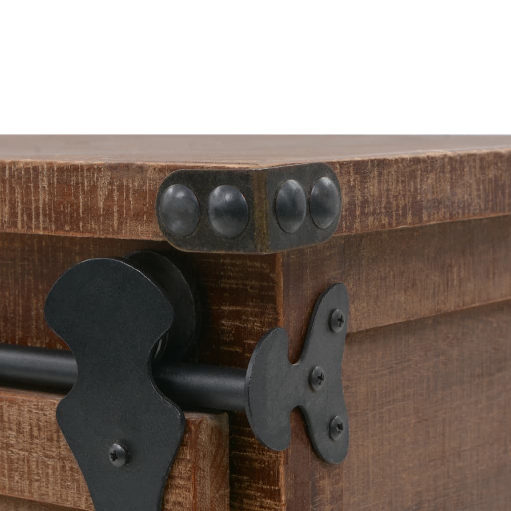 Armoire de rangement Bois de sapin massif 64x33,5x75 cm Marron