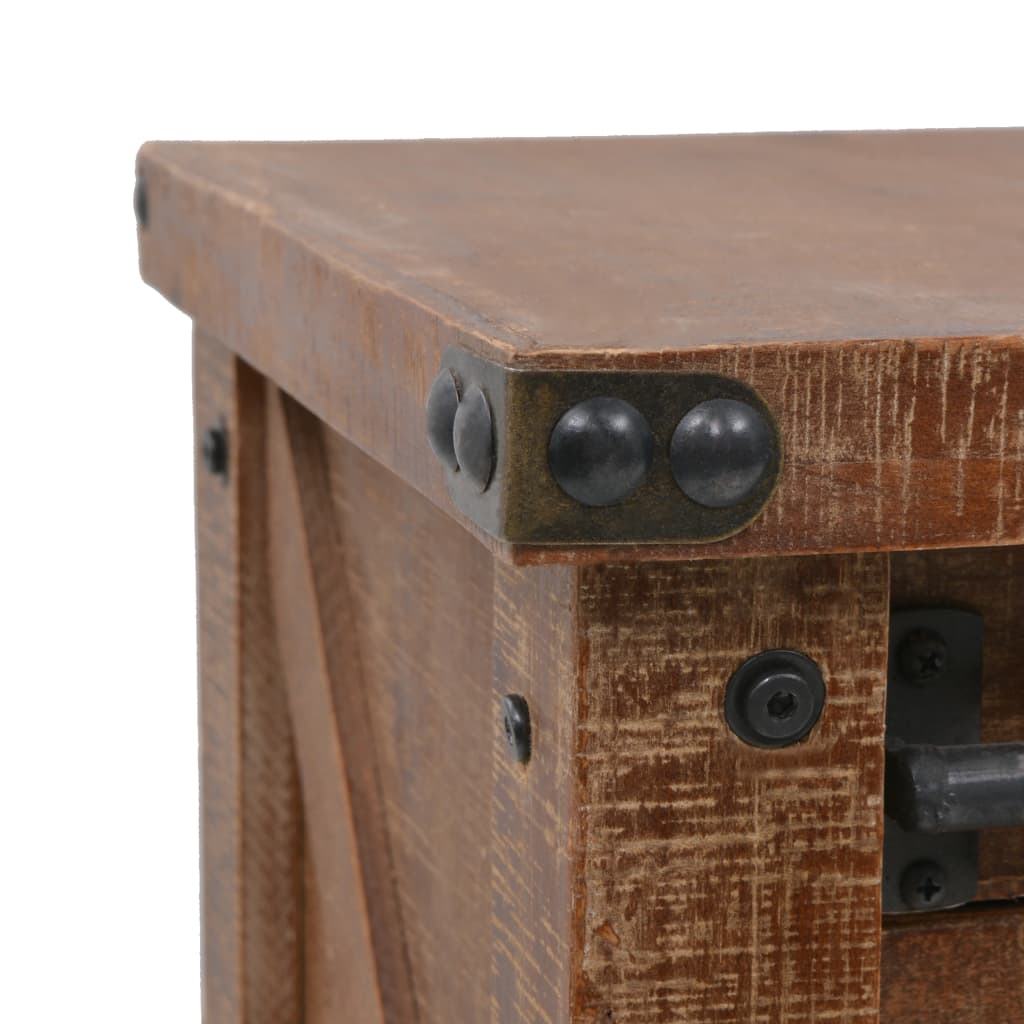 Table console Bois massif de sapin 131 x 35,5 x 75 cm Marron - XIOS