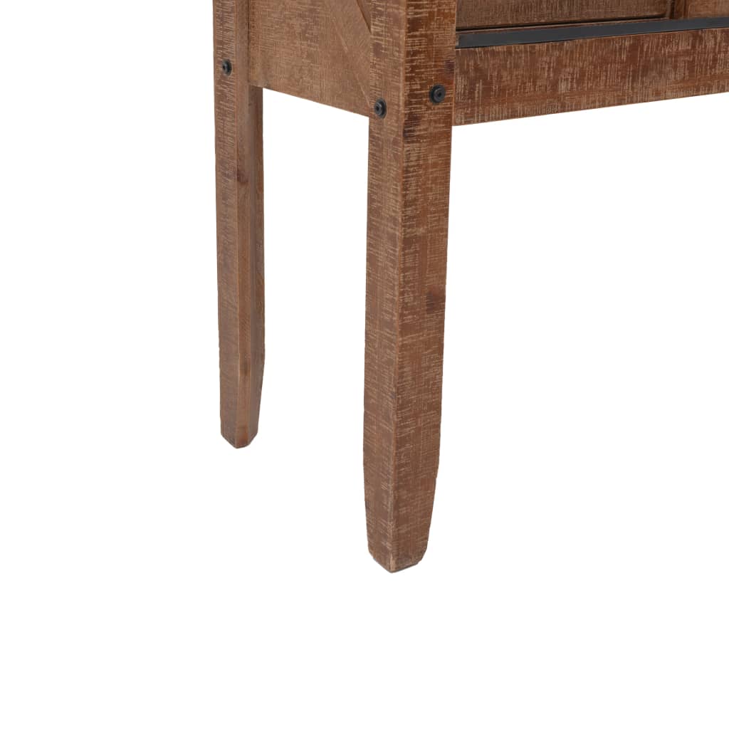 Table console Bois massif de sapin 131 x 35,5 x 75 cm Marron - XIOS