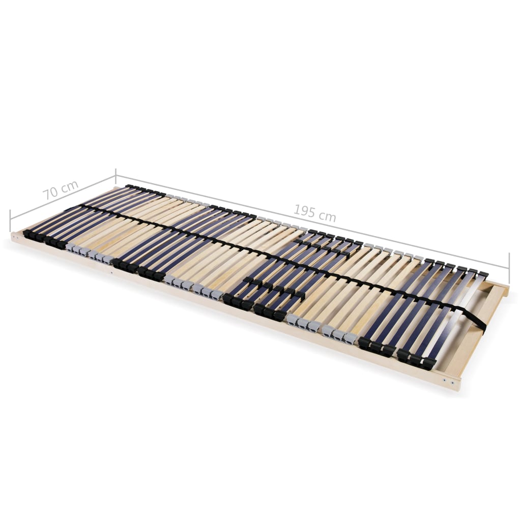 Sommier à lattes sans matelas avec 42 lattes 7 zones 70x200 cm - XIOS